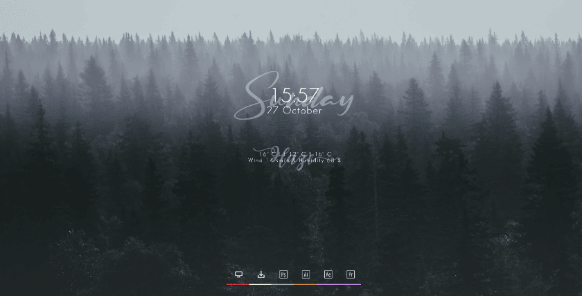 多功能桌面美化工具 雨滴桌面rainmeter v4.5.23
